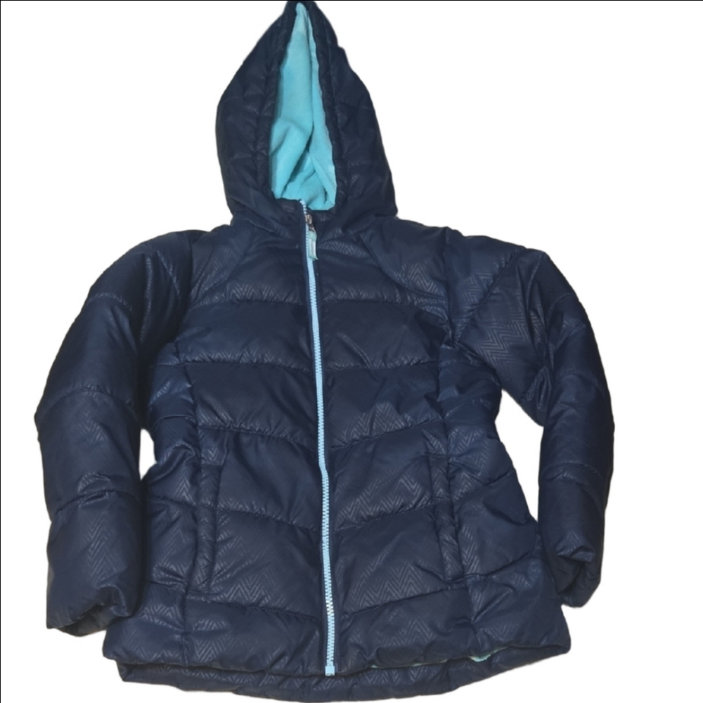 Old Navy Girls Puffer Jacket Dark Blue Size 6